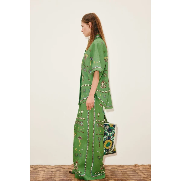 Alemais Sun Dancer Shirt  Sustainable Tops with Alemais print - Coveti Australian Designer