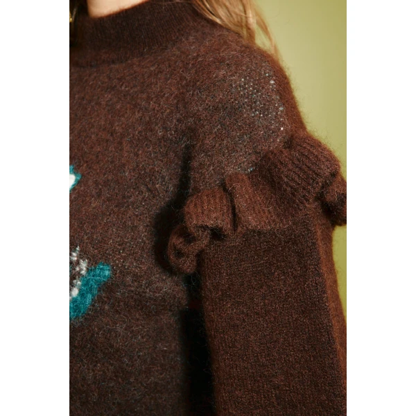 Alemais Sun Dancer Sweater  Sustainable Knitwear with Alemais print - Coveti Australian Designer