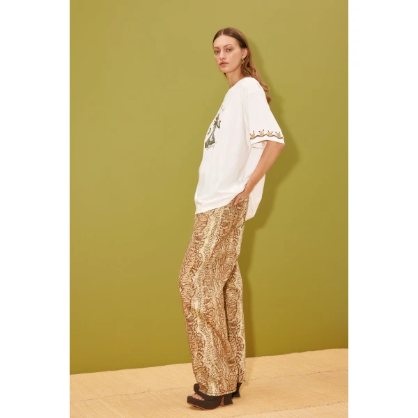 Alemais Sun Dancer Tee  Sustainable Tops with Alemais print - Coveti Australian Designer