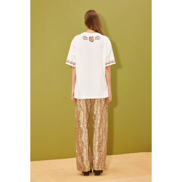 Alemais Sun Dancer Tee  Sustainable Tops with Alemais print - Coveti Australian Designer