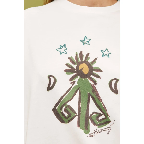 Alemais Sun Dancer Tee  Sustainable Tops with Alemais print - Coveti Australian Designer
