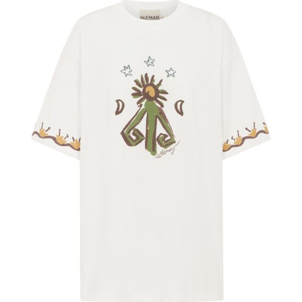 Alemais Sun Dancer Tee  Sustainable Tops with Alemais print - Coveti Australian Designer