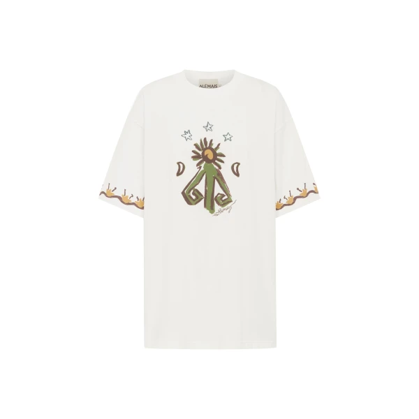 Alemais Sun Dancer Tee  Sustainable Tops with Alemais print - Coveti Australian Designer
