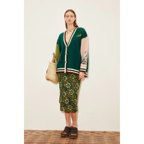 Alemais Toucan Tango Cardigan  Sustainable Knitwear with Alemais print - Coveti Australian Designer