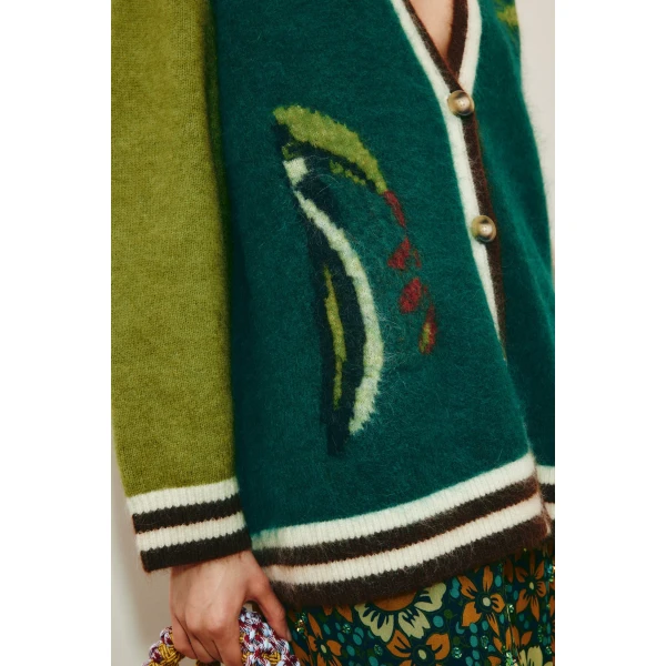 Alemais Toucan Tango Cardigan  Sustainable Knitwear with Alemais print - Coveti Australian Designer