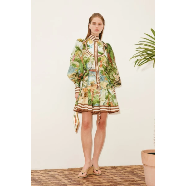 Alemais Toucan Tango Mini Dress  Sustainable Dresses with Alemais print - Coveti Australian Designer