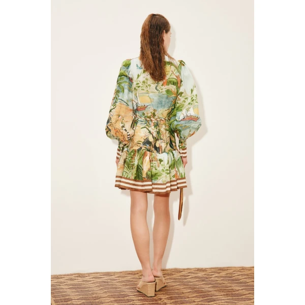 Alemais Toucan Tango Mini Dress  Sustainable Dresses with Alemais print - Coveti Australian Designer