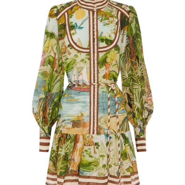Alemais Toucan Tango Mini Dress  Sustainable Dresses with Alemais print - Coveti Australian Designer