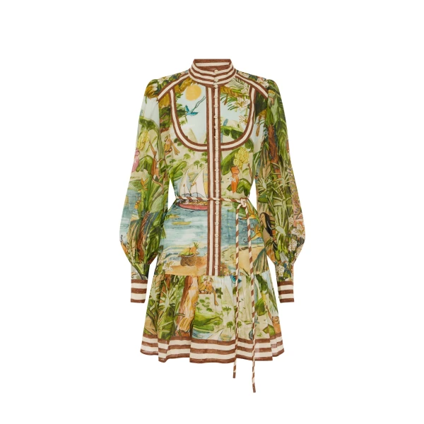 Alemais Toucan Tango Mini Dress  Sustainable Dresses with Alemais print - Coveti Australian Designer