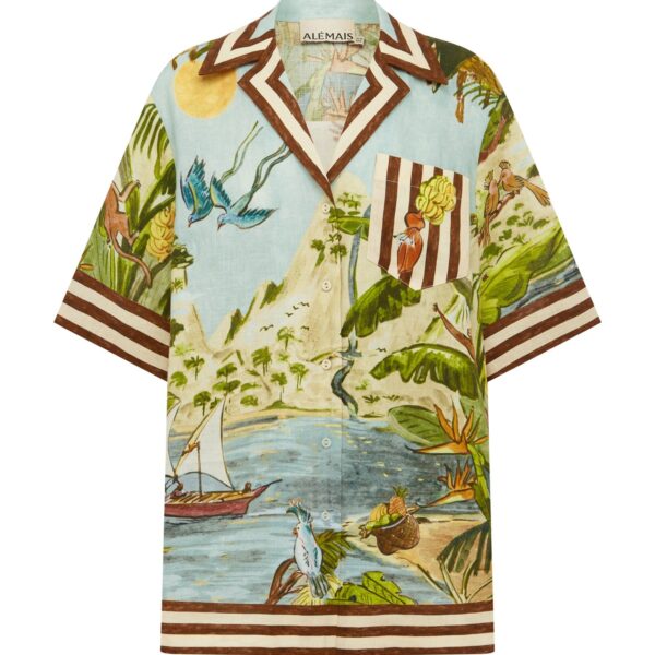 Alemais Toucan Tango Shirt  Sustainable Tops with Alemais print - Coveti Australian Designer