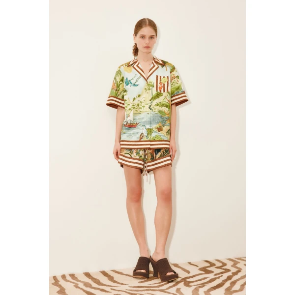Alemais Toucan Tango Short  Sustainable Shorts with Alemais print - Coveti Australian Designer