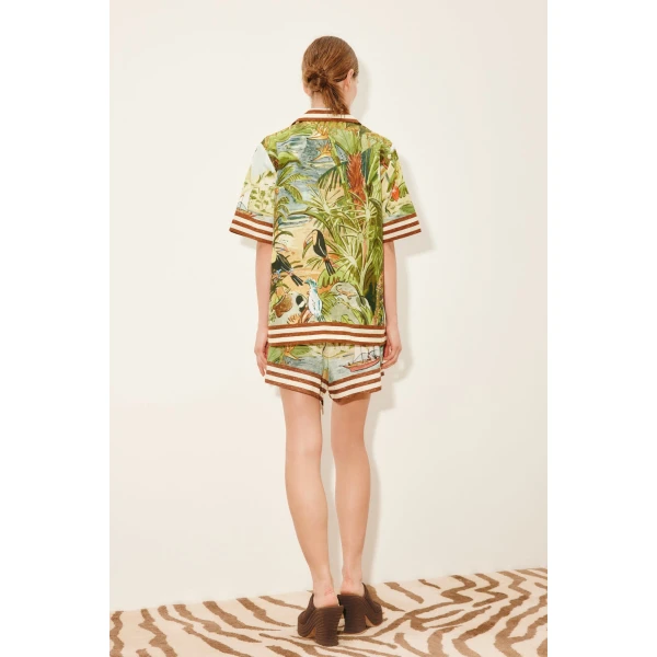 Alemais Toucan Tango Short  Sustainable Shorts with Alemais print - Coveti Australian Designer