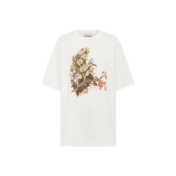 Alemais Toucan Tango Tee  Sustainable Tops with Alemais print - Coveti Australian Designer