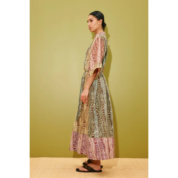 Alemais Varna Midi Dress  Sustainable Dresses with Alemais print - Coveti Australian Designer