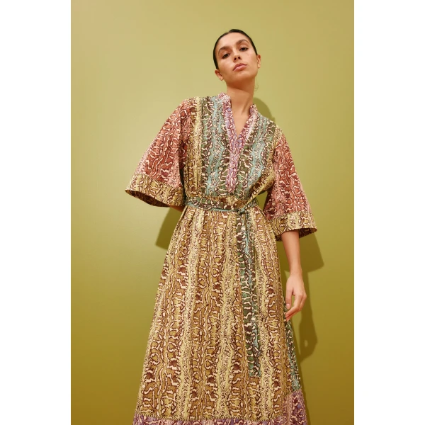 Alemais Varna Midi Dress  Sustainable Dresses with Alemais print - Coveti Australian Designer