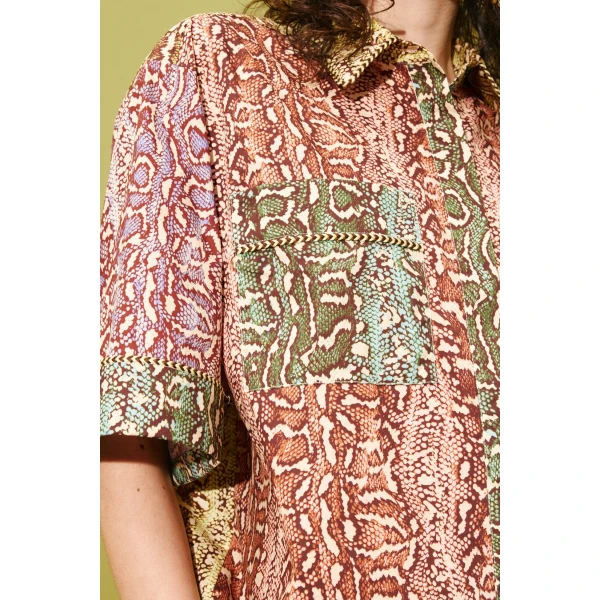 Alemais Varna Shirt  Sustainable Tops with Alemais print - Coveti Australian Designer