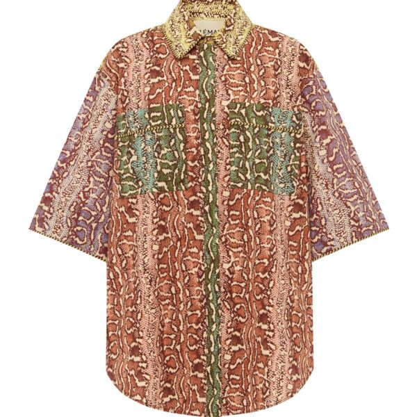 Alemais Varna Shirt  Sustainable Tops with Alemais print - Coveti Australian Designer