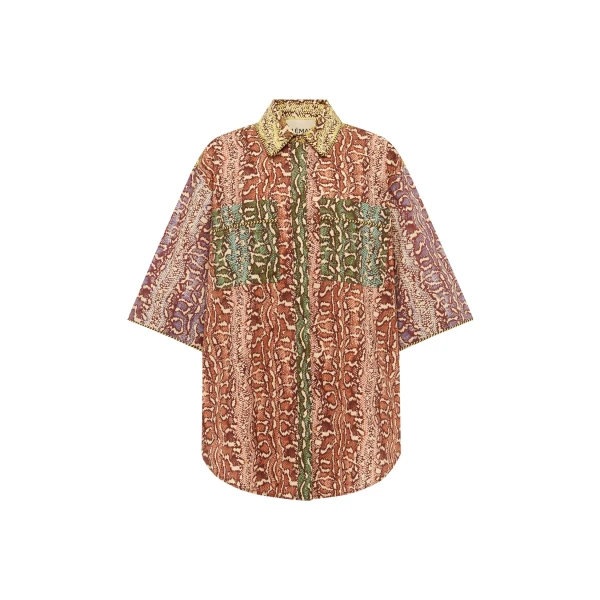 Alemais Varna Shirt  Sustainable Tops with Alemais print - Coveti Australian Designer