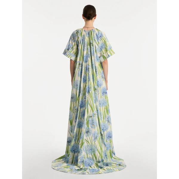 Oscar de la Renta Allium Cotton Poplin Caftan - Oscar de la Renta Dresses - American Couture - Shop at Coveti