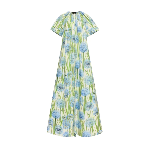 Oscar de la Renta Allium Cotton Poplin Caftan - Oscar de la Renta Dresses - American Couture - Shop at Coveti