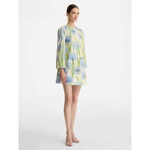 Oscar de la Renta Allium Cotton Poplin Long Sleeve Shift Dress - Oscar de la Renta Dresses - American Couture - Shop at Coveti