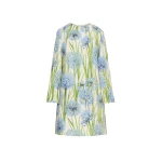 Oscar de la Renta Allium Cotton Poplin Long Sleeve Shift Dress - Oscar de la Renta Dresses - American Couture - Shop at Coveti