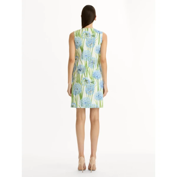 Oscar de la Renta Allium Cotton Poplin Sleeveless Shift Dress - Oscar de la Renta Dresses - American Couture - Shop at Coveti