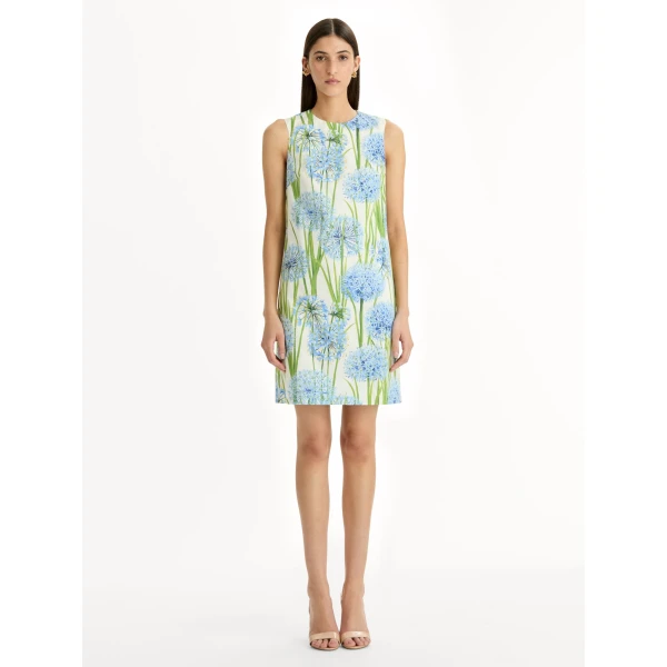 Oscar de la Renta Allium Cotton Poplin Sleeveless Shift Dress - Oscar de la Renta Dresses - American Couture - Shop at Coveti