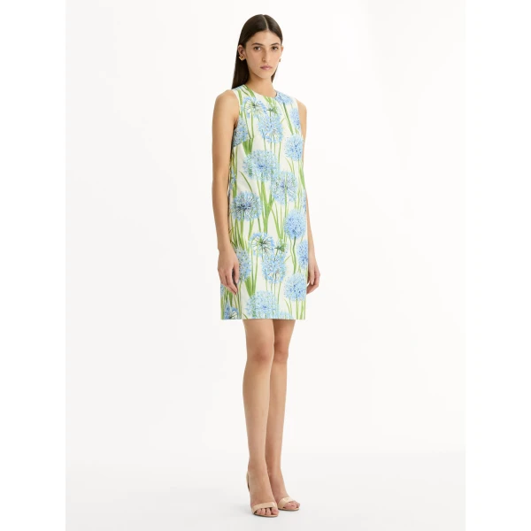 Oscar de la Renta Allium Cotton Poplin Sleeveless Shift Dress - Oscar de la Renta Dresses - American Couture - Shop at Coveti