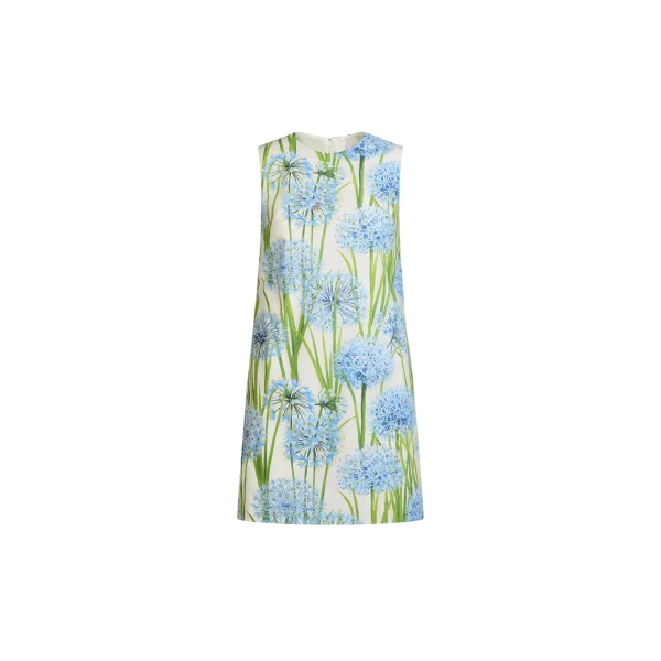 Oscar de la Renta Allium Cotton Poplin Sleeveless Shift Dress - Oscar de la Renta Dresses - American Couture - Shop at Coveti