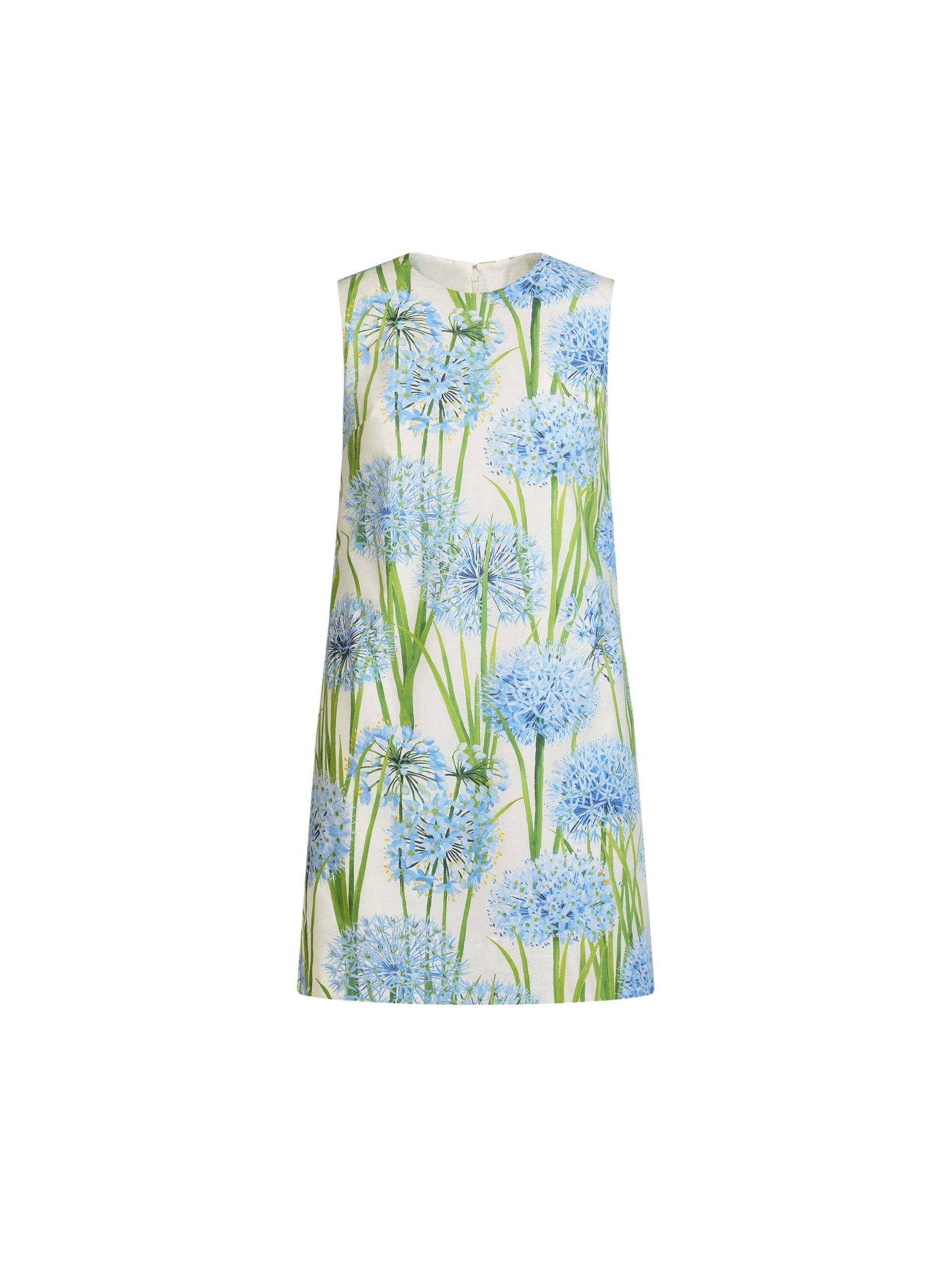 Oscar de la Renta Allium Cotton Poplin Sleeveless Shift Dress