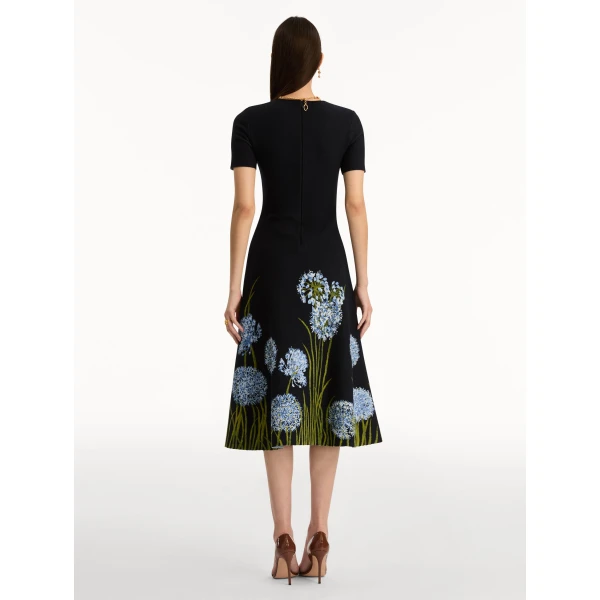 Oscar de la Renta Allium Jacquard Knit Dress - Oscar de la Renta Dresses - American Couture - Shop at Coveti