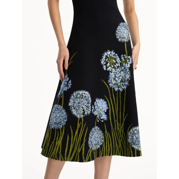 Oscar de la Renta Allium Jacquard Knit Dress - Oscar de la Renta Dresses - American Couture - Shop at Coveti