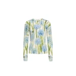 Oscar de la Renta Allium Printed Cardigan - Oscar de la Renta Knitwear - American Couture - Shop at Coveti