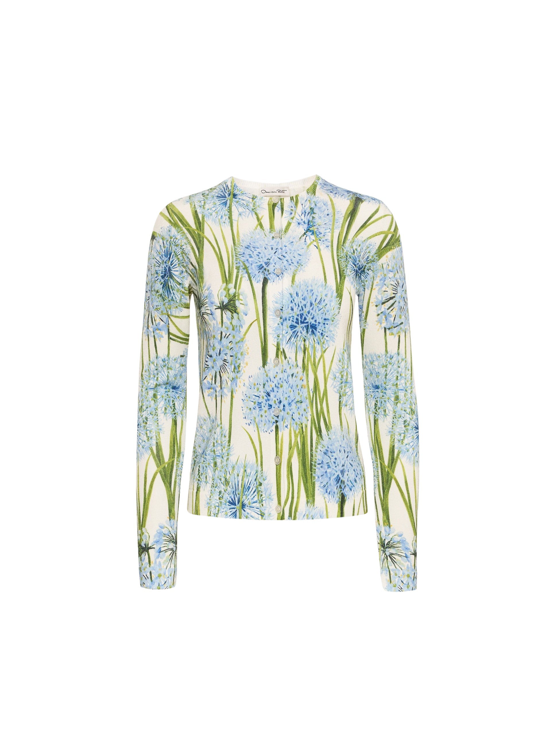 Oscar de la Renta Allium Printed Cardigan - Oscar de la Renta Knitwear - American Couture - Shop at Coveti