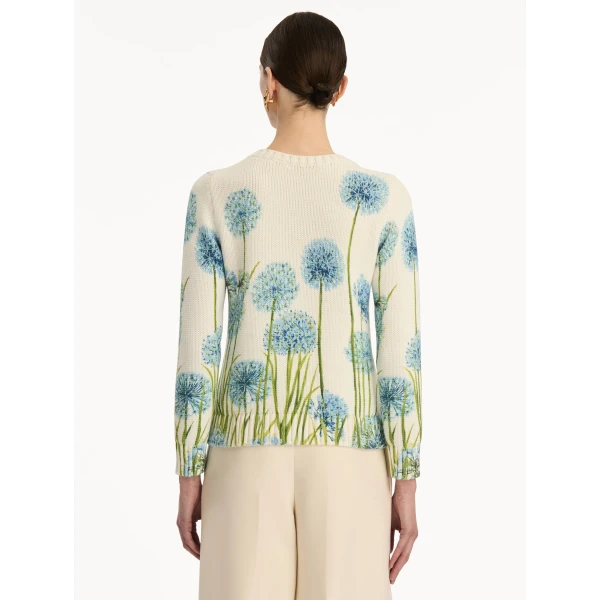 Oscar de la Renta Allium Printed Pullover - Oscar de la Renta Knitwear - American Couture - Shop at Coveti