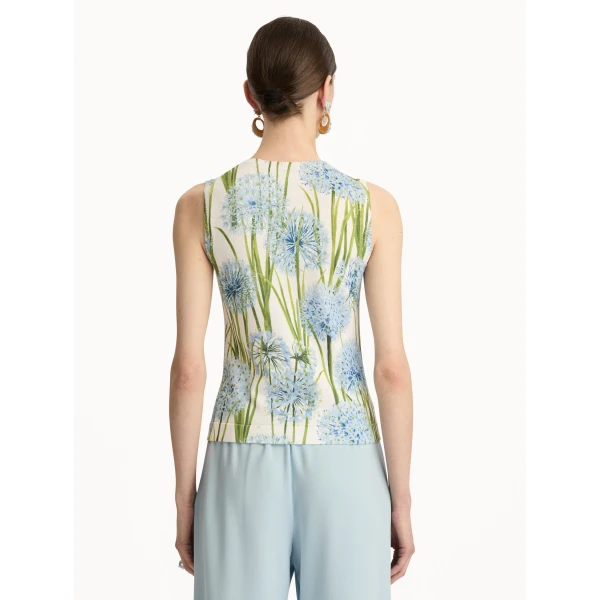 Oscar de la Renta Allium Printed Tank - Oscar de la Renta Tops - American Couture - Shop at Coveti