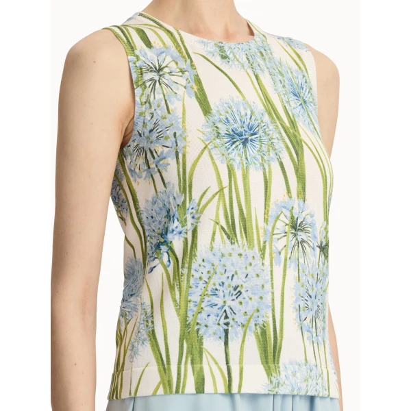 Oscar de la Renta Allium Printed Tank - Oscar de la Renta Tops - American Couture - Shop at Coveti