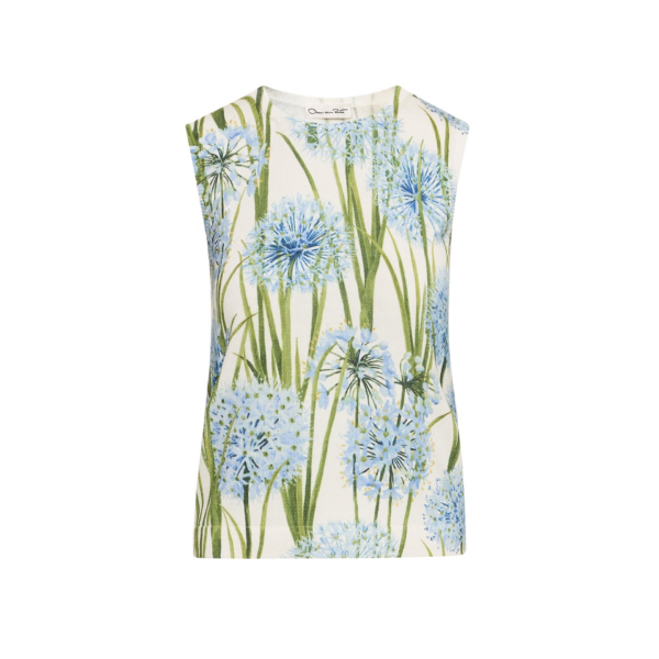 Oscar de la Renta Allium Printed Tank - Oscar de la Renta Tops - American Couture - Shop at Coveti