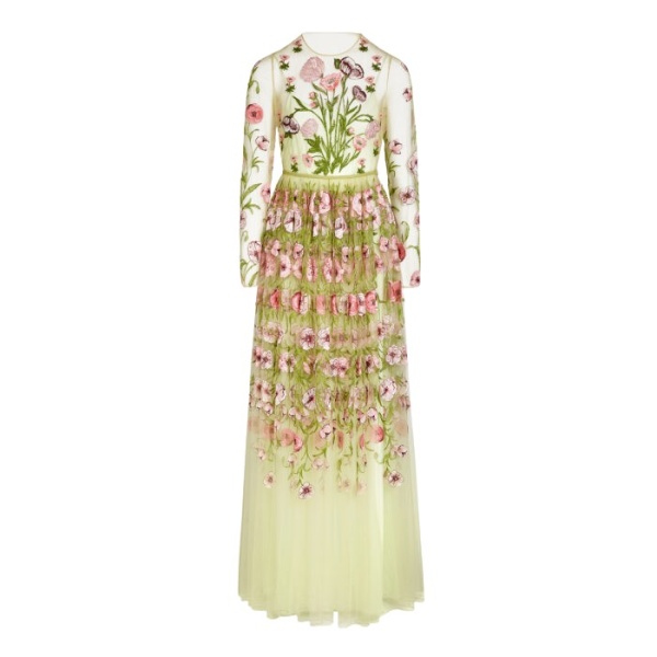 Giambattista Valli Anemones Embroidered Long Tulle Dress - Giambattista Valli Dresses - Romantic Couture - Shop at Coveti