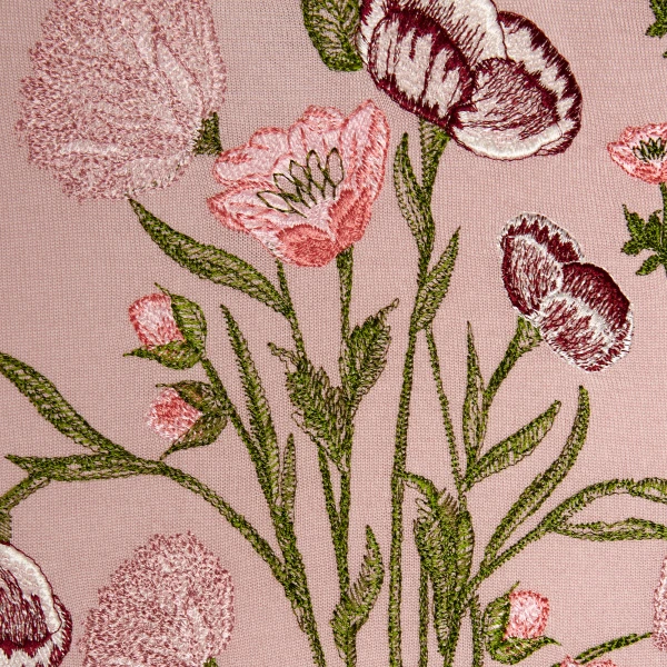 Giambattista Valli Anemones Embroidered Pink Cashmere Top - Giambattista Valli Tops - Romantic Couture - Shop at Coveti