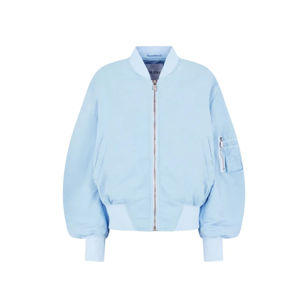 The Attico ‘Anja” Baby Blue Bomber Jacket