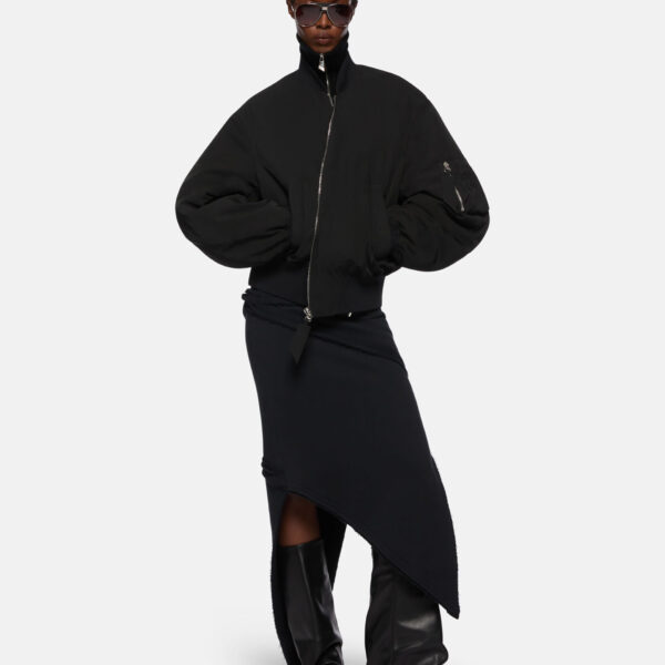 The Attico "Anja'' Black Bomber - The Attico Jackets - Designed by Gilda Ambrosio & Giorgia Tordini - Shop at Coveti