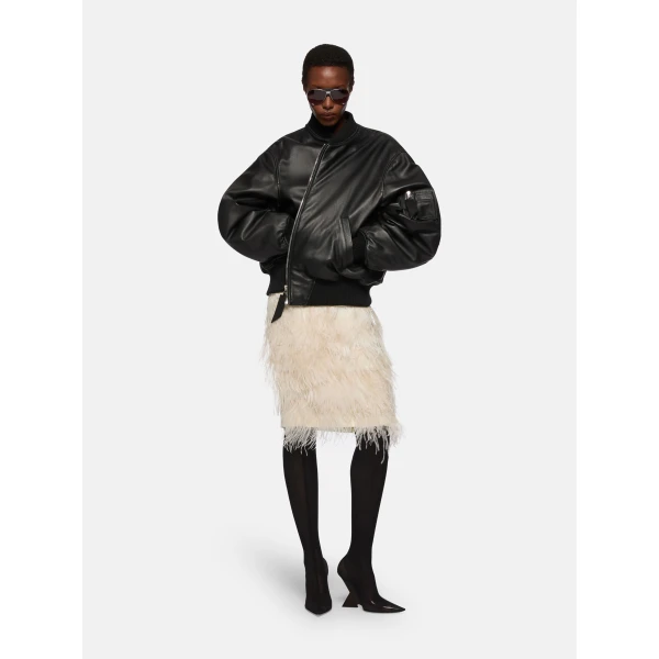 The Attico ‘Anja” Black Bomber Jacket, view 2