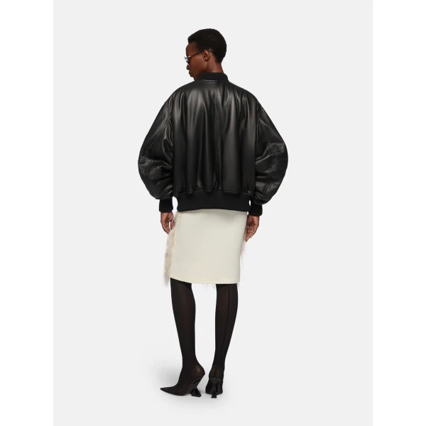 The Attico ‘Anja” Black Bomber Jacket, view 3