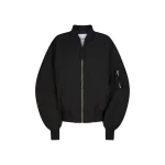 The Attico "Anja'' Black Bomber - The Attico Jackets - Designed by Gilda Ambrosio & Giorgia Tordini - Shop at Coveti