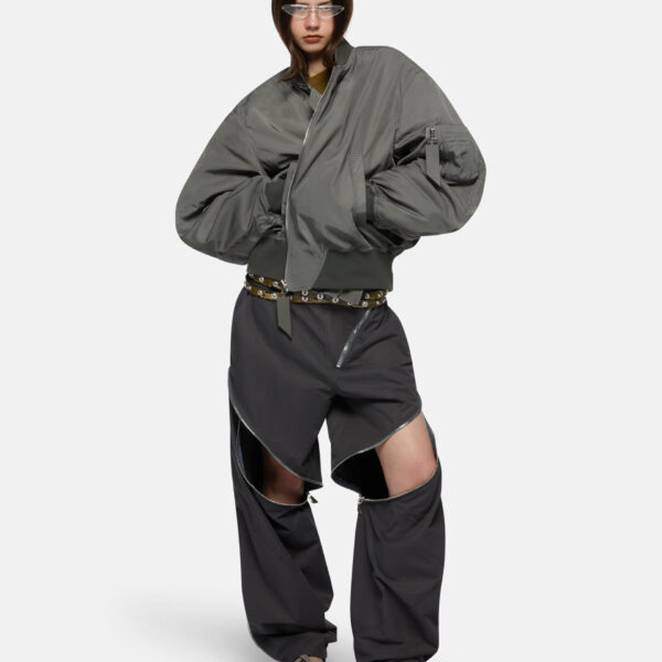 The Attico 'Anja'' Grey Bomber - The Attico Jackets - Designed by Gilda Ambrosio & Giorgia Tordini - Shop at Coveti