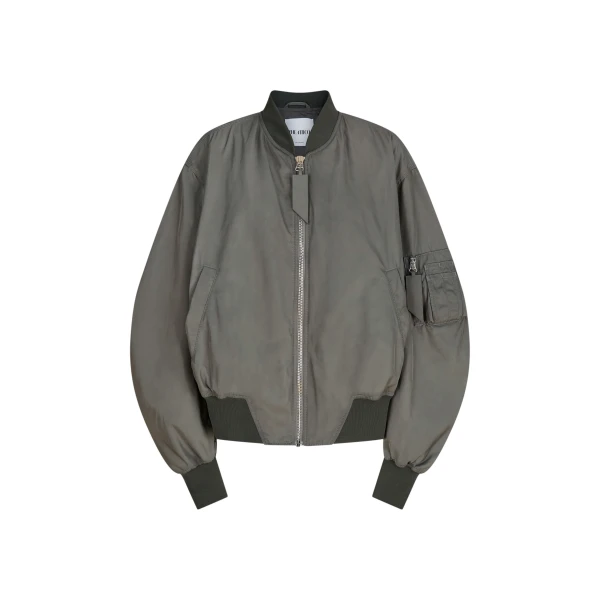 The Attico ‘Anja” Grey Bomber Jacket