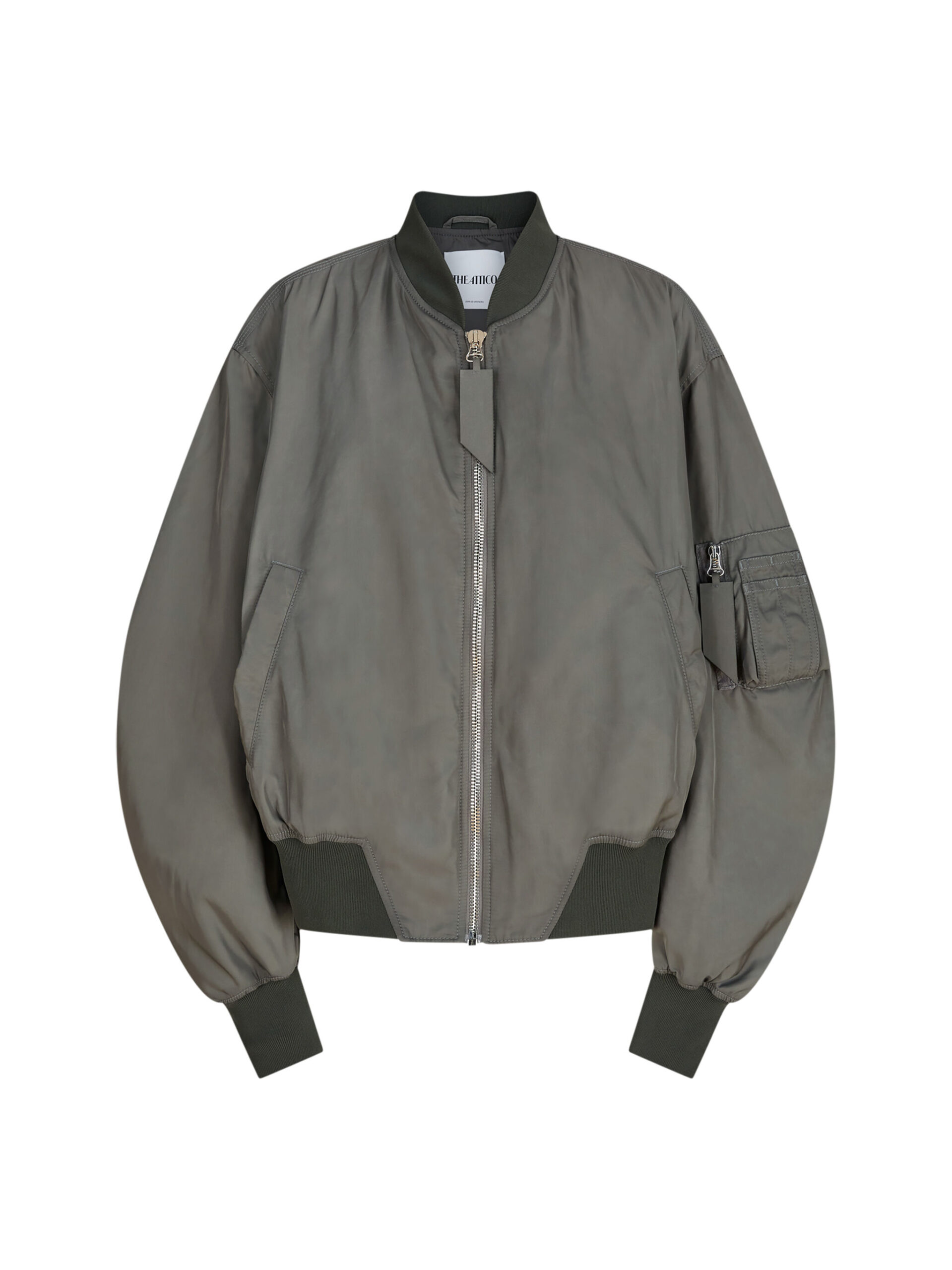 The Attico 'Anja'' Grey Bomber - The Attico Jackets - Designed by Gilda Ambrosio & Giorgia Tordini - Shop at Coveti The Attico 'Anja'' Grey Bomber - The Attico Jackets - Designed by Gilda Ambrosio & Giorgia Tordini - Shop at Coveti