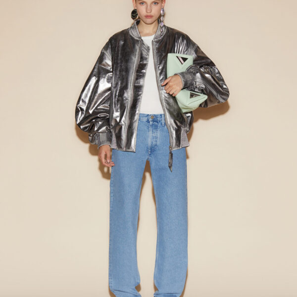 The Attico 'Anja'' Silver Bomber - The Attico Jackets - Designed by Gilda Ambrosio & Giorgia Tordini - Shop at Coveti